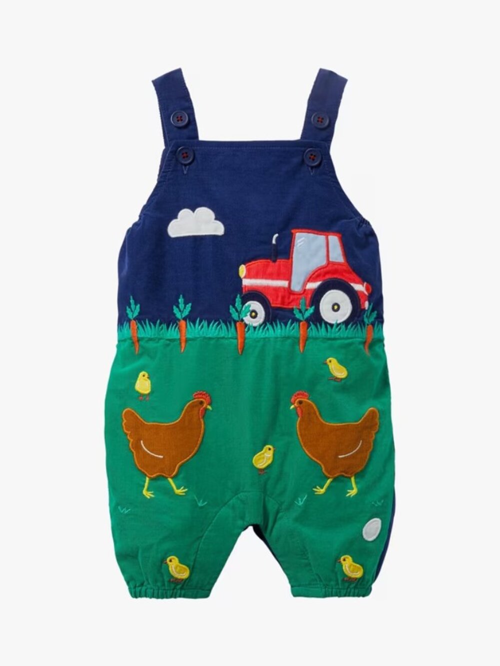 NWT Mini Boden Cord Appliqué Dungarees